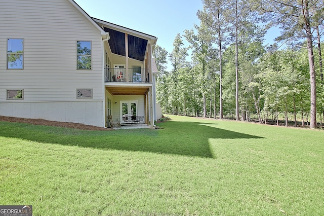 192 Greyfairs Ave, Senoia, GA 30276 - rear view of property featuring french doors, a lawn, and a patio