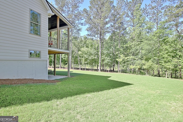 192 Greyfairs Ave, Senoia, GA 30276 - view of green lawn with a patio and a balcony