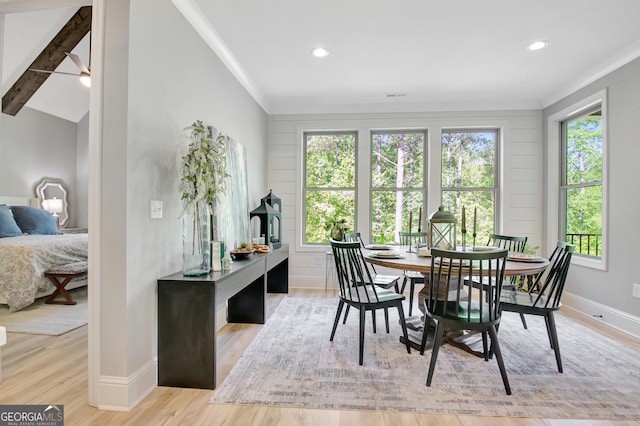 192 Greyfairs Ave, Senoia, GA 30276 - dining space with wood finished floors, recessed lighting, and crown molding