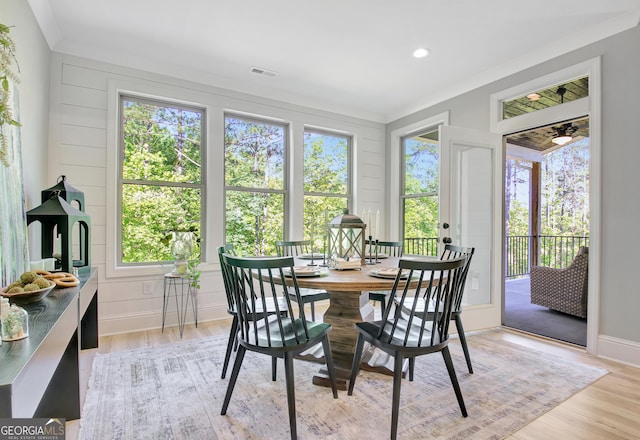 192 Greyfairs Ave, Senoia, GA 30276 - dining area with light wood-style floors and recessed lighting