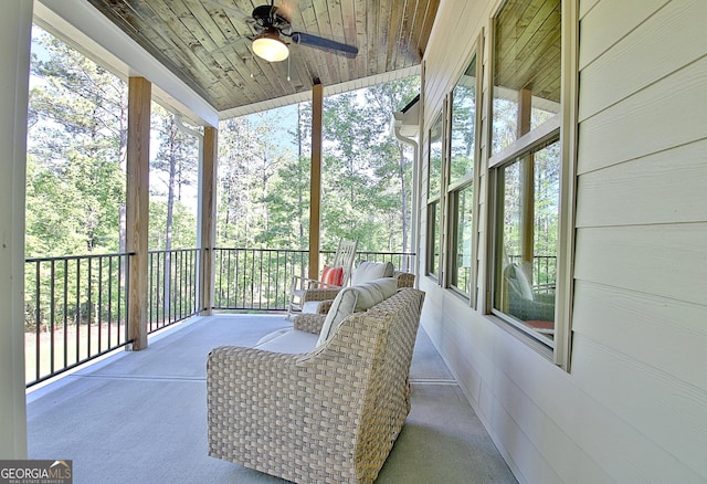 192 Greyfairs Ave, Senoia, GA 30276 - sunroom featuring a ceiling fan and healthy amount of natural light