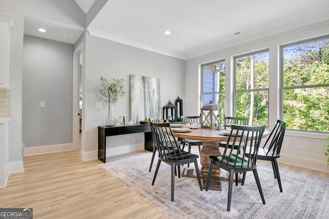 192 Greyfairs Ave, Senoia, GA 30276 - dining space with plenty of natural light, light wood-style floors, and recessed lighting