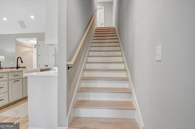 192 Greyfairs Ave, Senoia, GA 30276 - stairs with wood finished floors