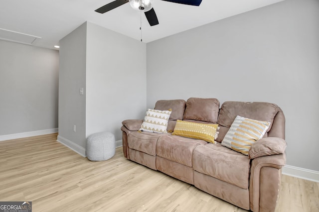 192 Greyfairs Ave, Senoia, GA 30276 - living area with ceiling fan, wood finished floors, and recessed lighting