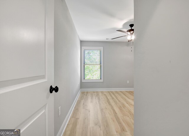192 Greyfairs Ave, Senoia, GA 30276 - spare room featuring light wood-type flooring and a ceiling fan