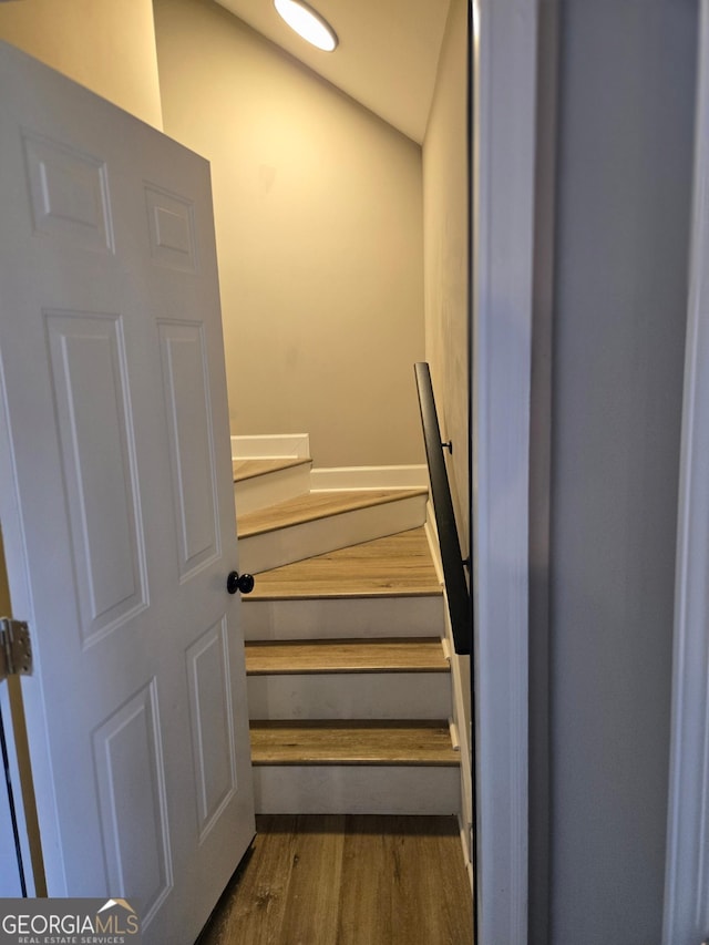 388 Kay Dr, Winder, GA 30680 - staircase featuring wood finished floors