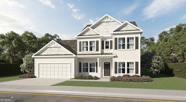 LOT32 Concord Cir, Senoia, GA 30276 - view of front facade featuring a garage, driveway, and a front lawn