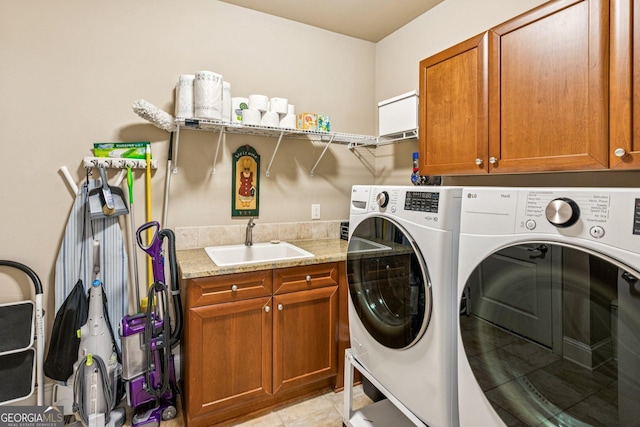 5717 Meadow View Dr, Jefferson, GA 30549 - washroom with cabinet space and washing machine and dryer