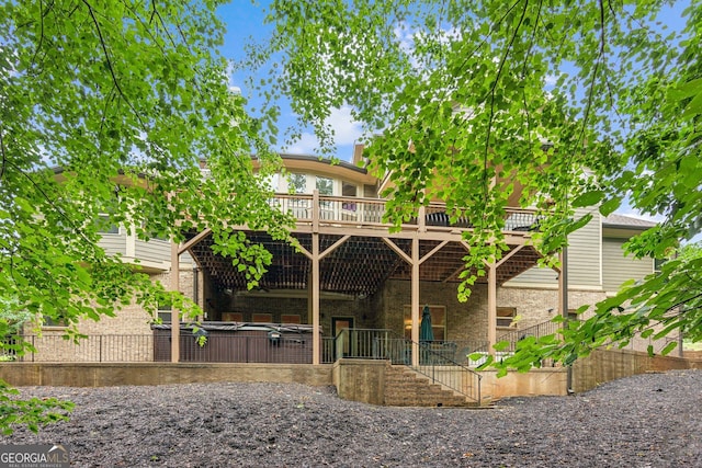 5717 Meadow View Dr, Jefferson, GA 30549 - back of house featuring a deck