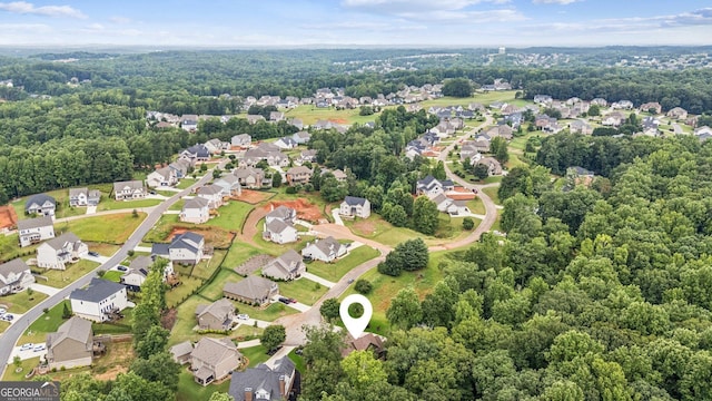 5717 Meadow View Dr, Jefferson, GA 30549 - aerial view of residential area with a heavily wooded area