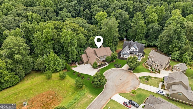 5717 Meadow View Dr, Jefferson, GA 30549 - aerial view of residential area with a forest