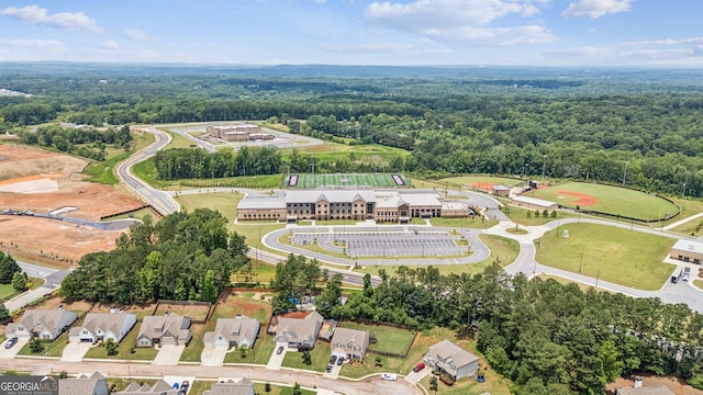 5717 Meadow View Dr, Jefferson, GA 30549 - aerial overview of property's location with a forest