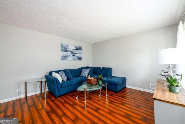 1472 High Meadow Dr, Stone Mountain, GA 30083 - living room with wood finished floors and a textured ceiling
