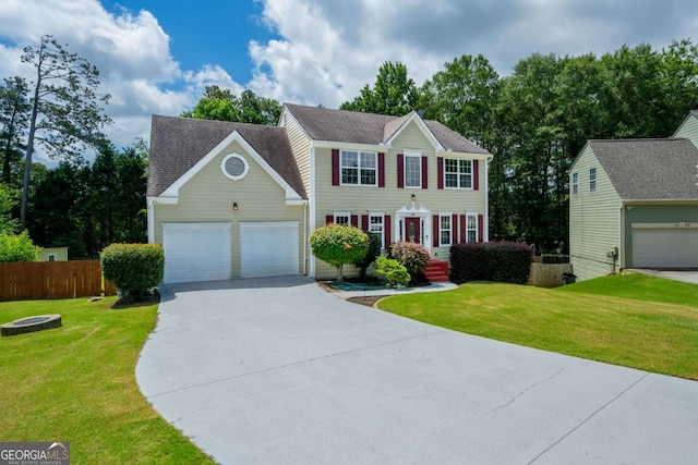1455 Holleybrooke Dr, Alpharetta, GA 30004 - colonial inspired home with concrete driveway and a garage