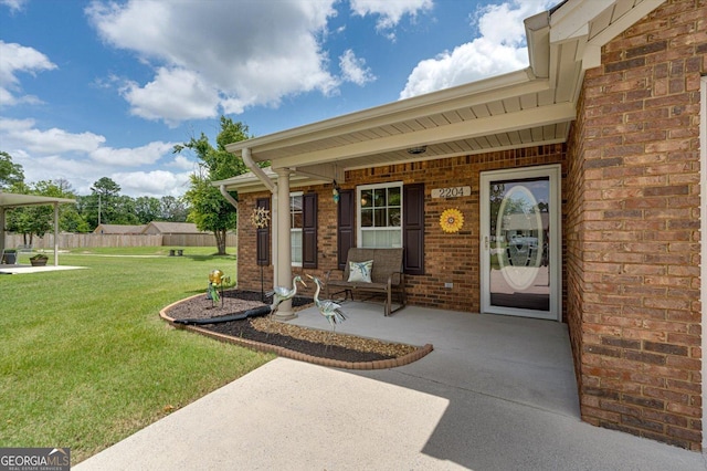 2204 Applebrook Dr, Rossville, GA 30741 - property entrance featuring brick siding and a porch
