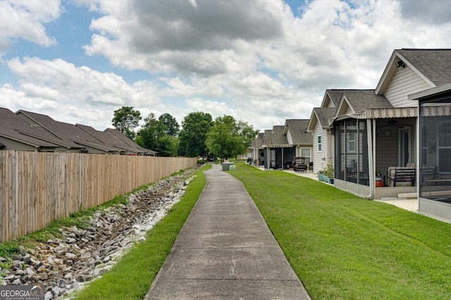 2204 Applebrook Dr, Rossville, GA 30741 - view of yard with a sunroom and a residential view