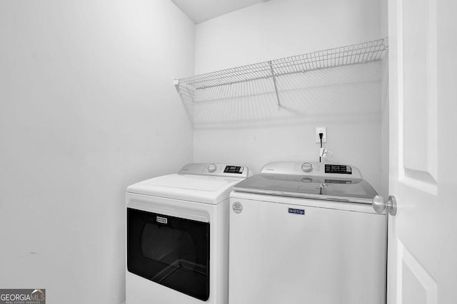 7325 Brookwood Way, Cumming, GA 30041 - washroom featuring separate washer and dryer