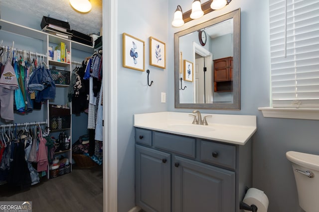 67 Granite Ct, Dallas, GA 30132 - bathroom featuring vanity, wood finished floors, and a spacious closet