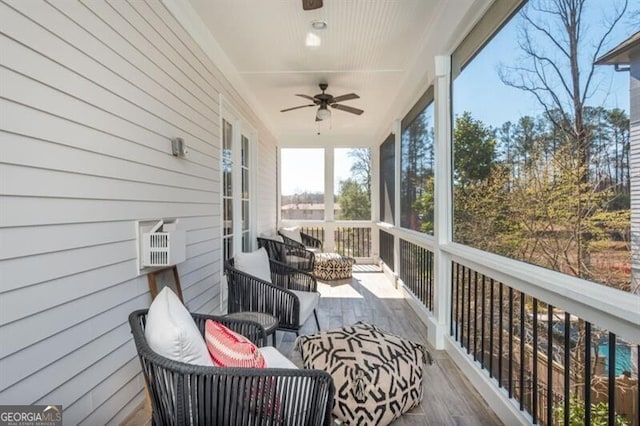 385 Rowes Cir, Alpharetta, GA 30009 - sunroom / solarium with a ceiling fan