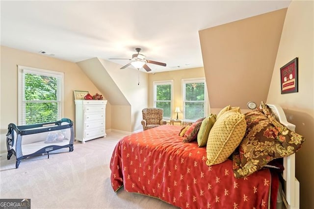 44 Sassafras Rdg, Big Canoe, GA 30143 - carpeted bedroom featuring ceiling fan and lofted ceiling