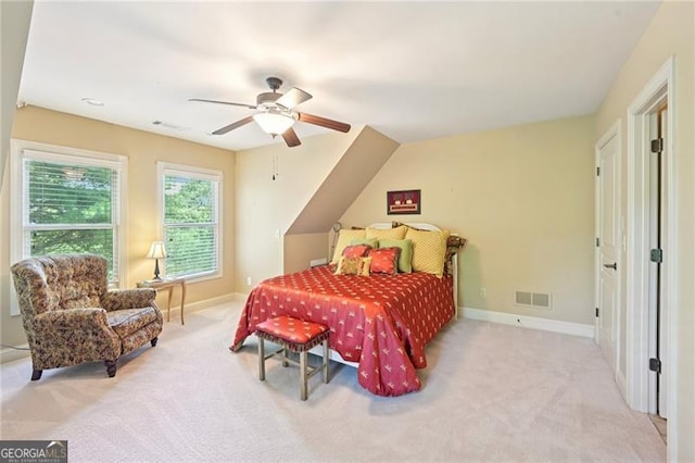 44 Sassafras Rdg, Big Canoe, GA 30143 - carpeted bedroom with baseboards and ceiling fan