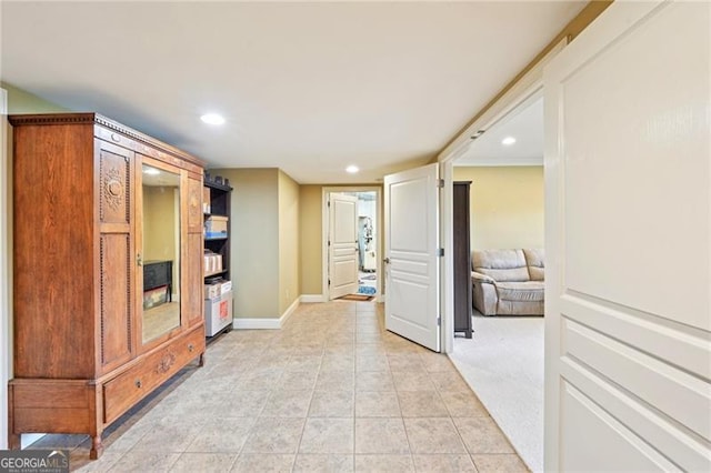 44 Sassafras Rdg, Big Canoe, GA 30143 - hallway with recessed lighting and light tile patterned floors