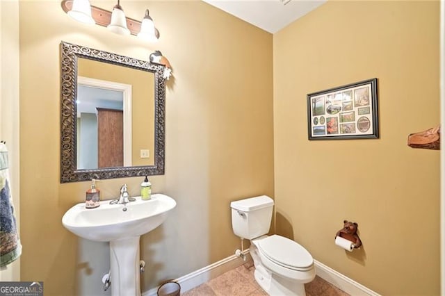 44 Sassafras Rdg, Big Canoe, GA 30143 - half bath with toilet and tile patterned flooring
