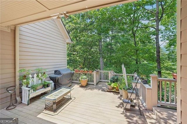 44 Sassafras Rdg, Big Canoe, GA 30143 - wooden deck featuring grilling area