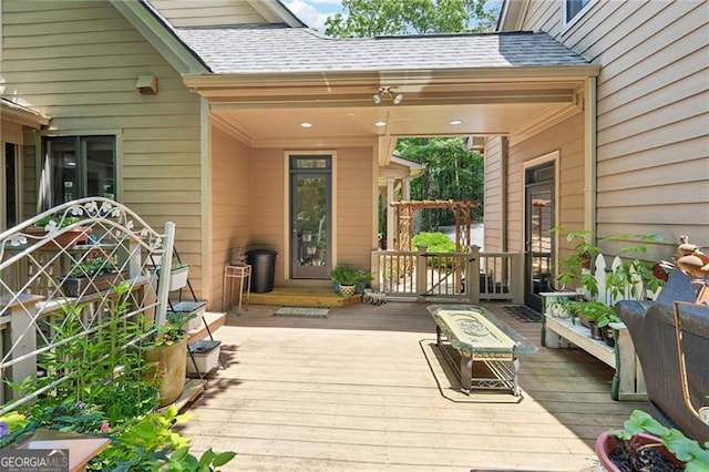 44 Sassafras Rdg, Big Canoe, GA 30143 - view of wooden terrace