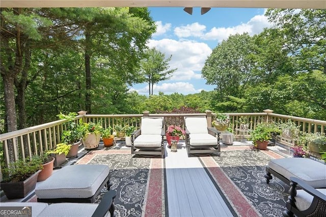 44 Sassafras Rdg, Big Canoe, GA 30143 - view of wooden deck