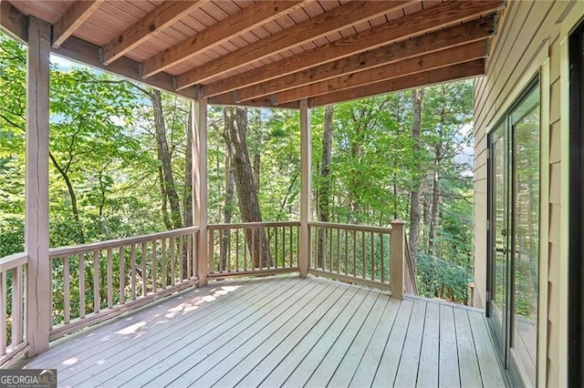44 Sassafras Rdg, Big Canoe, GA 30143 - view of wooden terrace