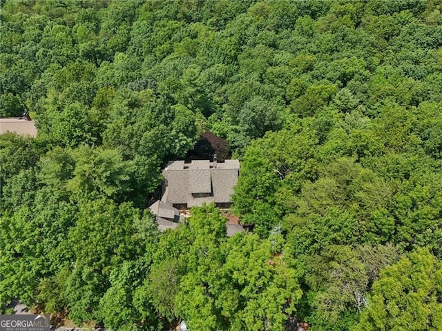 44 Sassafras Rdg, Big Canoe, GA 30143 - aerial view of property and surrounding area featuring a forest