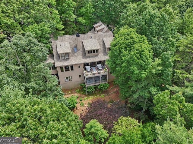 44 Sassafras Rdg, Big Canoe, GA 30143 - view of subject property with a heavily wooded area