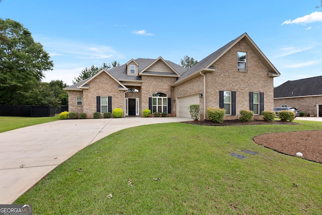 300 Bridgehampton Way, Perry, GA 31069 - traditional home with brick siding, concrete driveway, an attached garage, and roof with shingles