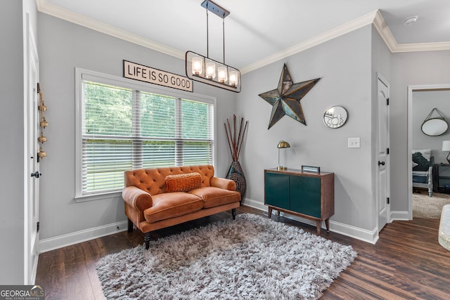 300 Bridgehampton Way, Perry, GA 31069 - living area with wood finished floors and crown molding
