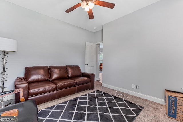 300 Bridgehampton Way, Perry, GA 31069 - carpeted living room featuring ceiling fan and baseboards