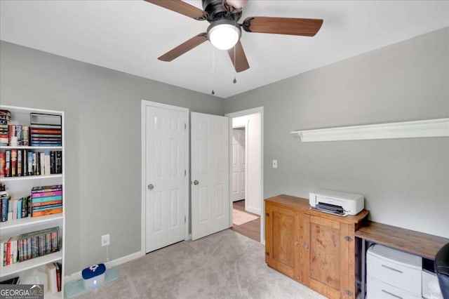 425 Shelby Ln, Hiram, GA 30141 - office area featuring light colored carpet and a ceiling fan