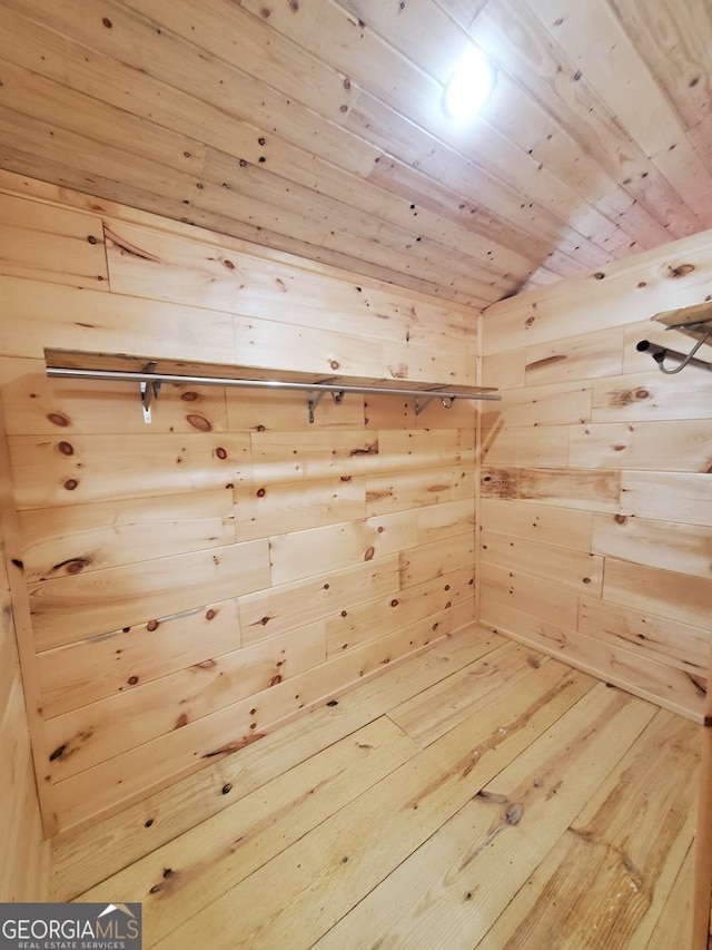 282 Armor Way, Ellijay, GA 30540 - additional living space with a relaxing sauna, wooden ceiling, and wood walls