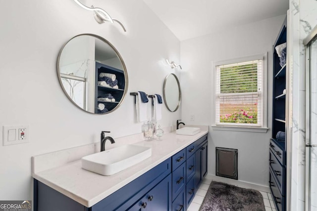 425 Starfire Ct, Suwanee, GA 30024 - full bath featuring double vanity and tile patterned floors