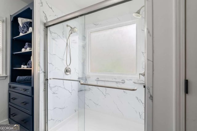 425 Starfire Ct, Suwanee, GA 30024 - bathroom with a marble finish shower