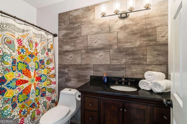 425 Starfire Ct, Suwanee, GA 30024 - bathroom with vanity and a shower with curtain