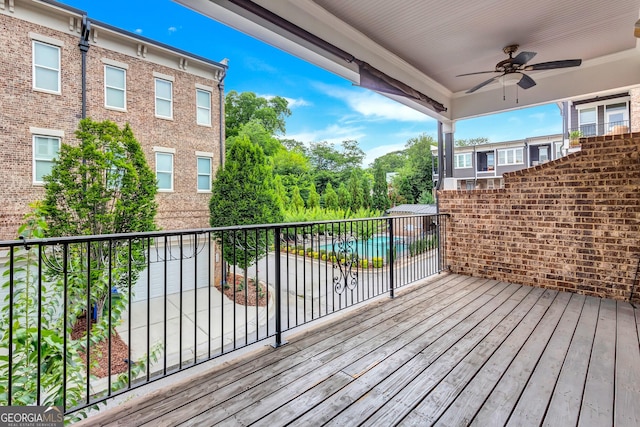 326 Brownstones Cir NE, Atlanta, GA 30312 - deck with ceiling fan