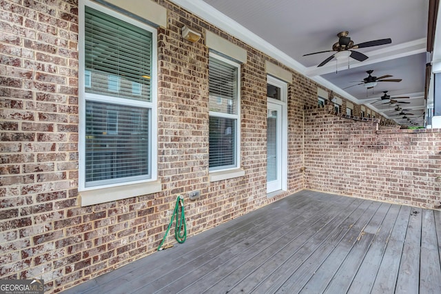 326 Brownstones Cir NE, Atlanta, GA 30312 - deck featuring a ceiling fan