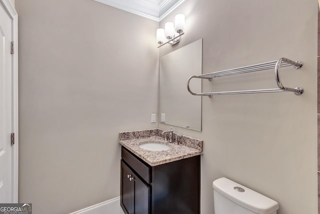326 Brownstones Cir NE, Atlanta, GA 30312 - bathroom featuring crown molding and vanity