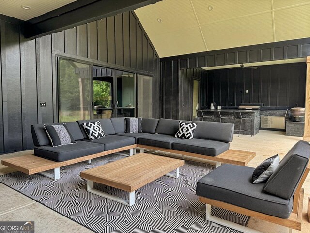 3960 Stock Rd SW, Monroe, GA 30656 - view of patio featuring an outdoor hangout area and exterior kitchen