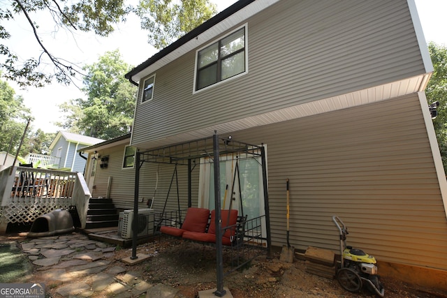 3227 Due W Rd, Dallas, GA 30157 - rear view of house with a deck