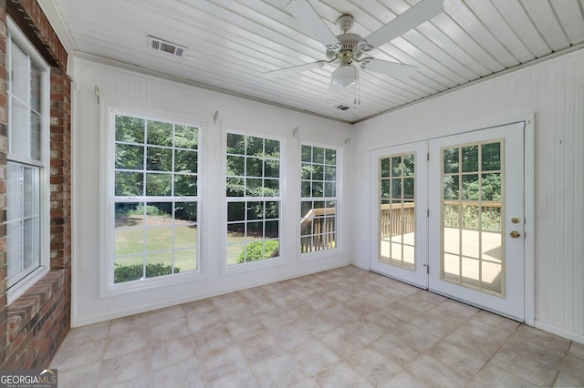 110 Chardonnay Oaks Dr, Mcdonough, GA 30252 - unfurnished sunroom featuring french doors