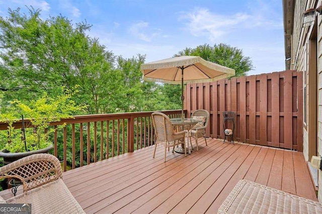 3202 Saute Way, Avondale Estates, GA 30002 - deck featuring outdoor dining area