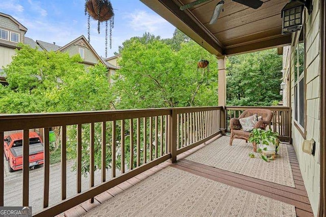 3202 Saute Way, Avondale Estates, GA 30002 - wooden deck with a ceiling fan