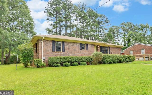 37 Cunningham Dr, Hartwell, GA 30643 - view of front of property with brick siding and a front lawn